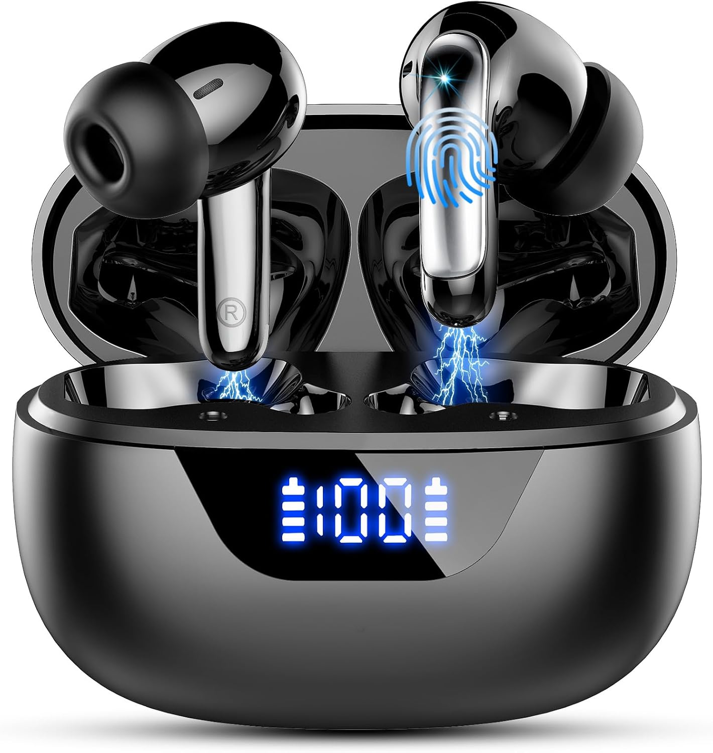 1.5 hours of fast charging, enjoy 40 hours of long listening ——PWTEK TWS Bluetooth headset, start the journey of unlimited music endurance