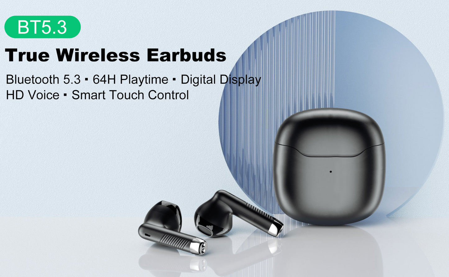 1.5-Hour Fast Charging, 64-Hour Long-Lasting Battery Life TWS Bluetooth Headphones—Embark on an Uninterrupted Music Journey.