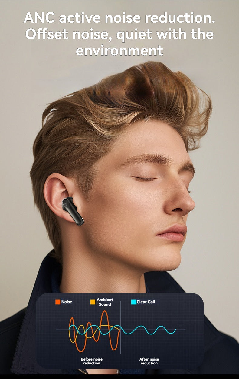 PWTEK 48-Hour Long Battery Life IPX4 Waterproof TWS Bluetooth Headphones-Perfect for All-Day Listening