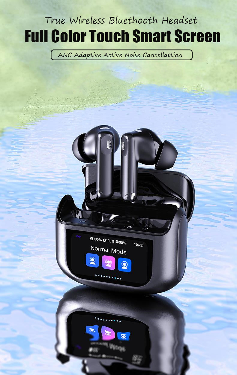 PWTEK 48-Hour Long Battery Life IPX4 Waterproof TWS Bluetooth Headphones-Perfect for All-Day Listening