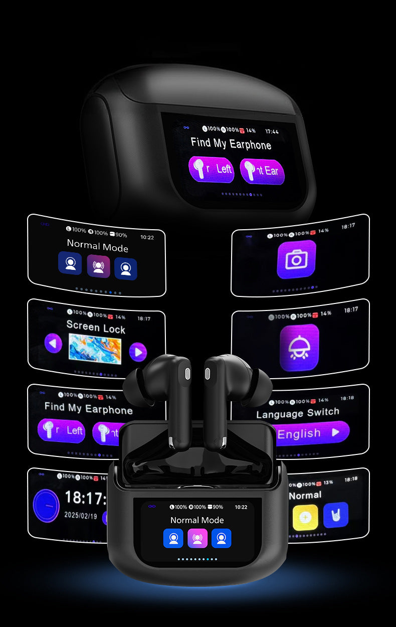 PWTEK 48-Hour Long Battery Life IPX4 Waterproof TWS Bluetooth Headphones-Perfect for All-Day Listening